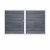 GrojaSolid Grande Premium BPC Steckzaun Doppeltor DIN Rechts Sonderbreite H:180cm steingrau co-extrudiert EV1