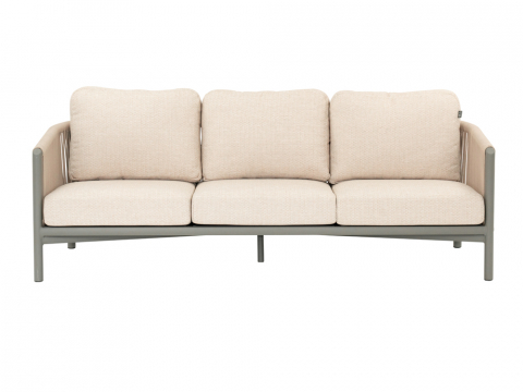 Apple Bee Bora Bora Rope Loungesofa 204cm inkl. Kissen Aluminium taupe