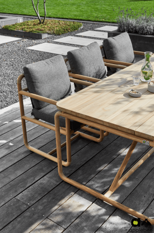 Apple Bee Dolce Gartenmöbel-Set aus Teakholz inkl. Tisch 240x100cm und 6 Sesseln