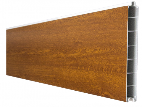 Groja BasicLine Steckzaun Einzelprofil schmal Golden Oak 1,9x15x180cm