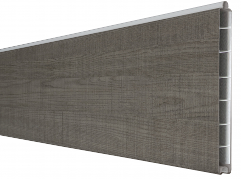 Groja BasicLine Steckzaun Einzelprofil schmal Grey Ash Cut 1,9x15x180cm