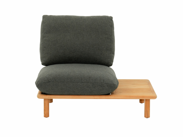 Apple Bee Sling Loungesessel Ablage links Teakholz Grau 108cm