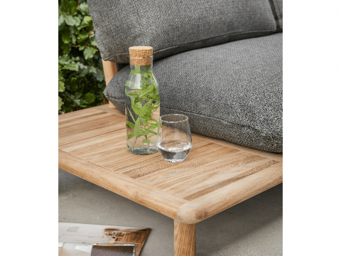 Apple Bee Sling 2-Sitzer Sofa Ablage rechts ca. 175cm Teakholz Grau