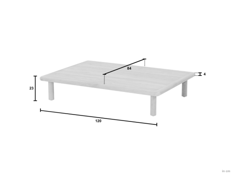 Apple Bee Sling Loungetisch aus Teakholz 120x84cm