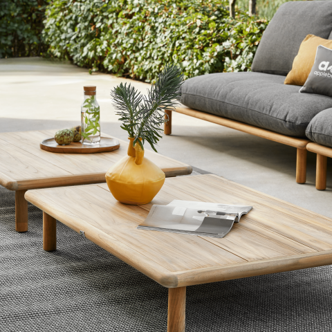 Apple Bee Sling Loungetisch aus Teakholz 120x84cm