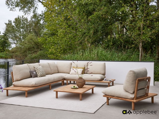 Apple Bee Sling Loungetisch aus Teakholz 120x84cm