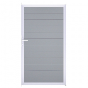 Groja BasicLine Steckzaun schmal Universal Tor 100x180cm silbergrau EV1