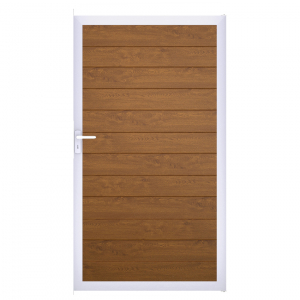 Groja BasicLine Steckzaun schmal Universal Tor 100x180cm Golden Oak EV1