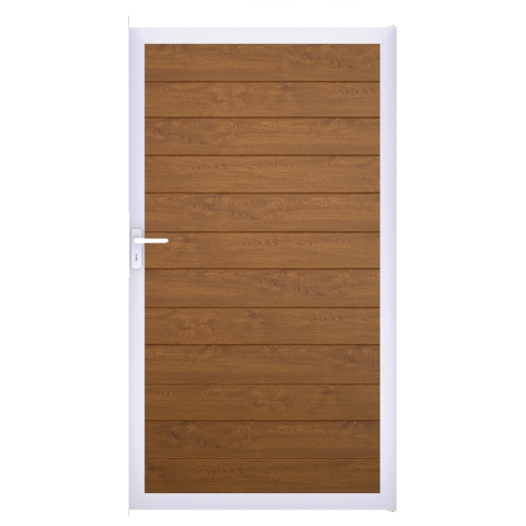 Groja BasicLine Steckzaun schmal Universal Tor 100x180cm Golden Oak EV1