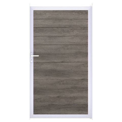 Groja BasicLine Steckzaun schmal Universal Tor 100x180cm Monument Oak EV1
