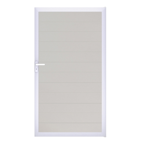 Groja BasicLine Steckzaun schmal Universal Tor 100x180cm wei&szlig; EV1