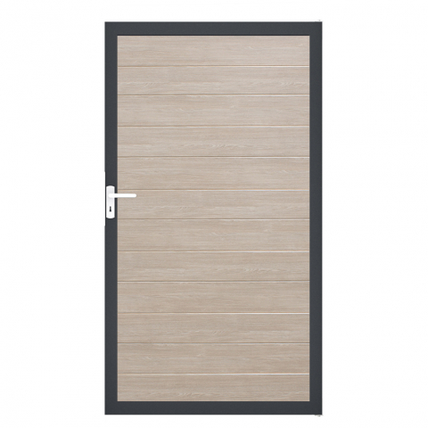 Groja BasicLine Steckzaun schmal Universal Tor 100x180cm Sheffield Oak DB703