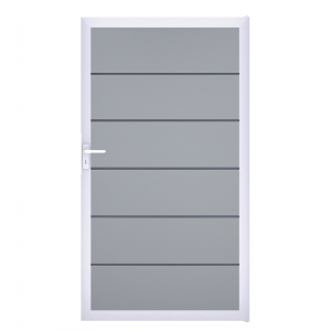 Groja BasicLine Steckzaun Premium Universal Tor 100x180cm silbergrau EV1
