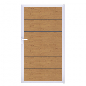 Groja BasicLine Steckzaun Premium Universal Tor 100x180cm Asteiche Natur EV1