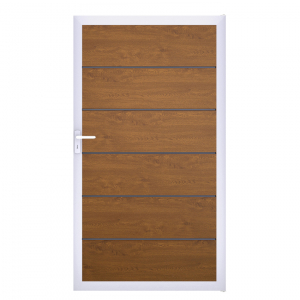 Groja BasicLine Steckzaun Premium Universal Tor 100x180cm Golden Oak EV1