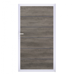 Groja BasicLine Steckzaun Premium Universal Tor 100x180cm Monument Oak EV1