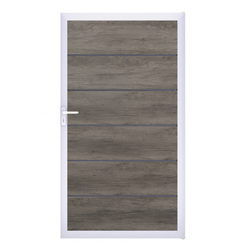 Groja BasicLine Steckzaun Premium Universal Tor 100x180cm Monument Oak EV1