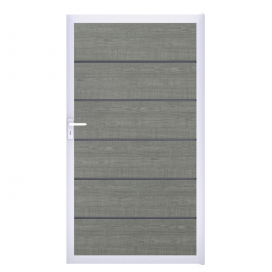 Groja BasicLine Steckzaun Premium Universal Tor 100x180cm Grey Ash Cut EV1