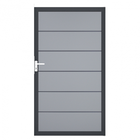 Groja BasicLine Steckzaun Premium Universal Tor 100x180cm silbergrau DB703