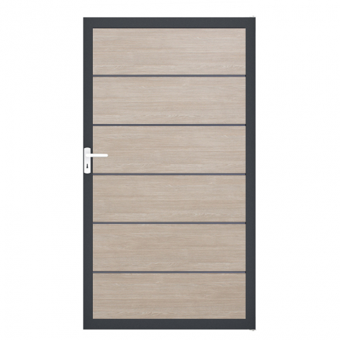 Groja BasicLine Steckzaun Premium Universal Tor 100x180cm Sheffield Oak DB703