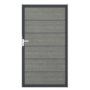 Groja BasicLine Steckzaun Premium Universal Tor 100x180cm Grey Ash Cut DB703