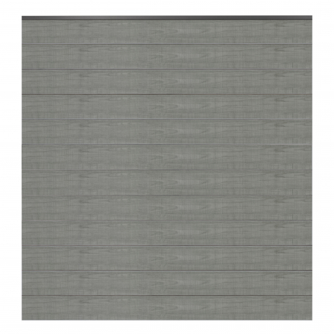 GroJa BasicLine Steckzaun-Set schmal Grey Ash Cut DB703 180x180cm