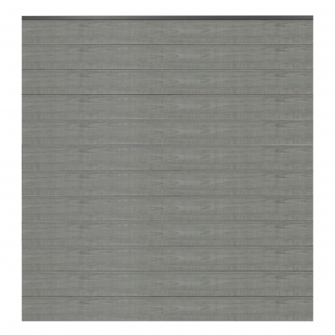 GroJa BasicLine Steckzaun-Set schmal Grey Ash Cut DB703 180x180cm
