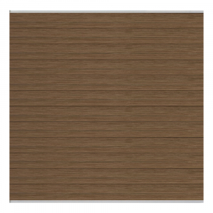 Elephant Steckzaun Set Mix and Match 180x174cm WPC Driftwood Dark co-extrudiert silber Leisten