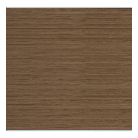 Elephant Steckzaun Set Mix and Match 180x174cm WPC Driftwood Dark co-extrudiert silber Leisten