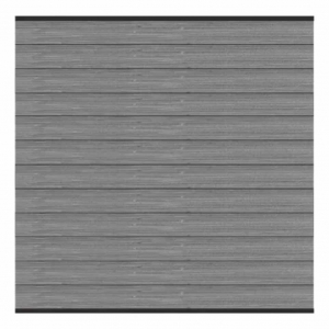 Elephant Steckzaun Set Mix and Match 180x174cm WPC Duo-Dark Grey co-extrudiert anth. Leisten