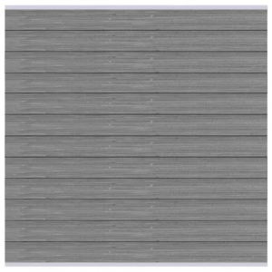 Elephant Steckzaun Set Mix and Match 180x174cm WPC  Duo-Dark Grey co-extrudiert silber Leisten