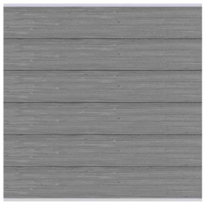 Elephant Steckzaun Set Mix and Match 180x174cm WPC  Duo-Dark Grey Breit co-extrudiert silber Leisten