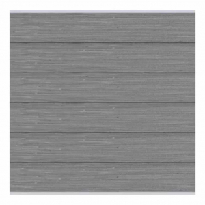 Elephant Steckzaun Set Mix and Match 180x174cm WPC Duo-Dark Grey Breit co-extrudiert silber Leisten