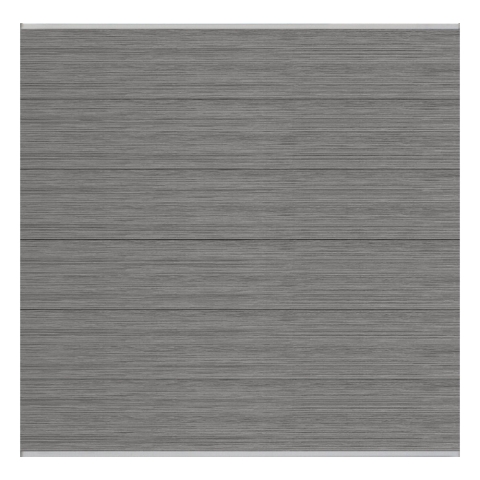 Elephant Steckzaun Set Mix and Match 180x174cm WPC Duo-Dark Grey breit co-extrudiert silber Leisten