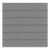 Elephant Steckzaun Set Mix and Match 180x174cm WPC Duo-Dark Grey Breit co-extrudiert silber Leisten