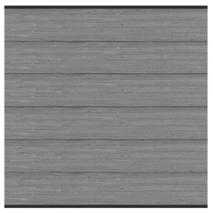 Elephant Steckzaun Set Mix and Match 180x174cm WPC  Duo-Dark Grey Breit co-extrudiert anthr. Leisten
