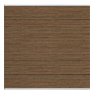 Elephant Steckzaun Set Mix and Match 180x174cm WPC Driftwood Dark breit co-extrudiert silber Leisten
