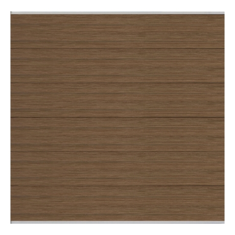 Elephant Steckzaun Set Mix and Match 180x174cm WPC Driftwood Dark breit co-extrudiert silber Leisten