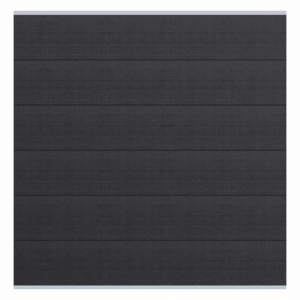 Elephant Steckzaun Set Mix and Match 180x174cm WPC Anthrazit co-extrudiert breit Leisten Silber