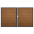 Groja BasicLine Steckzaun schmal Doppeltor DIN Links Sonderbreite H:180cm Golden Oak DB703