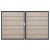 Groja BasicLine Steckzaun Premium Doppeltor DIN Rechts Sonderbreite H:180cm Sheffield Oak DB703