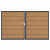 Groja BasicLine Steckzaun Premium Doppeltor DIN Rechts Sonderbreite H:180cm Asteiche natur DB703