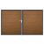 Groja BasicLine Steckzaun Premium Doppeltor DIN Rechts Sonderbreite H:180cm Golden Oak DB703