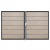 Groja BasicLine Steckzaun Premium Doppeltor DIN Links Sonderbreite H:180cm Sheffield Oak DB703