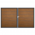 Groja BasicLine Steckzaun Premium Doppeltor DIN Links Sonderbreite H:180cm Golden Oak DB703