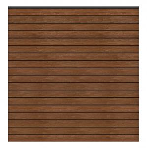 GrojaSolid Rhombus Steckzaun-Set Teak co-extrudiert 180x180cm