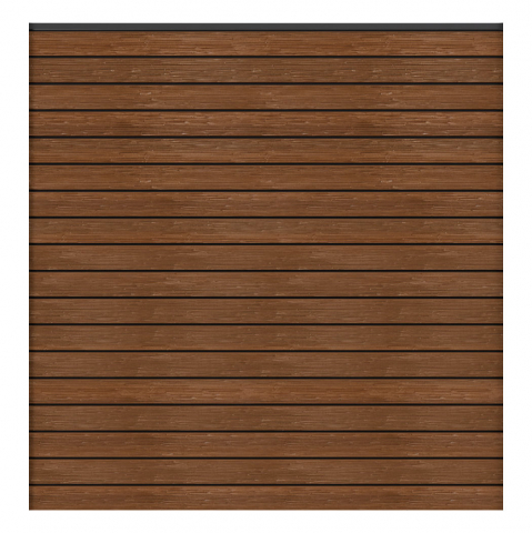 GrojaSolid Rhombus Steckzaun-Set Teak co-extrudiert 180x180cm