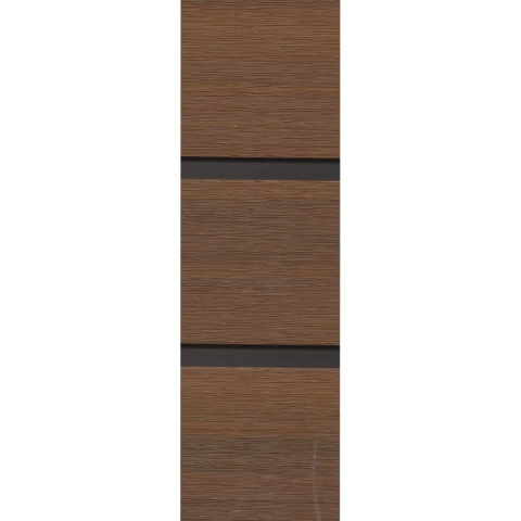 GrojaSolid Rhombus BPC Steckzaun Doppeltor 300x180cm Teak co-exdrudiert DB703, DIN links