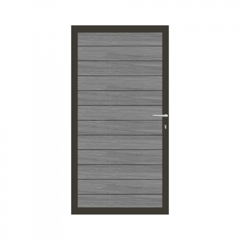 Elephant Mix and Match Zauntor anthrazit 98x180cm, Bausatz Fllung WPC Duo Dark Grey co-extrudiert