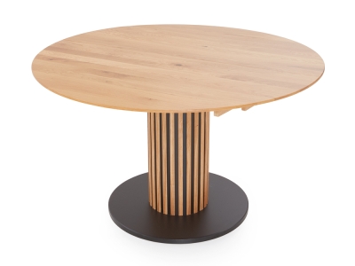 Niehoff Circus Ausziehtisch 115cm rund, Character-Eiche mit Falteinlage 40cm